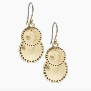 Lucky Brand Double Drop Gold Earrings